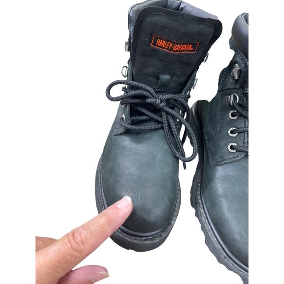 Harley-Davidson Mens Black Leather Ankle Riding Boots Size 8.5M SKU 9022 - Picture 14 of 16